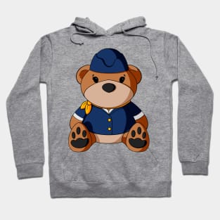 Female Pilot Teddy Bear Hoodie